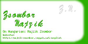 zsombor majzik business card